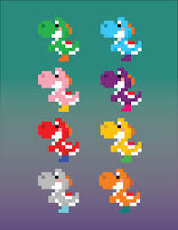 Mr Pixel Chin Yoshi Perler Bead Art Pixel Art Safety Pin Jewelry Patterns