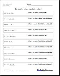 This Number Pattern Worksheet Uses Different Operations In The Same Pattern So It S Especially Ch Pattern Worksheet Number Patterns Worksheets Number Patterns