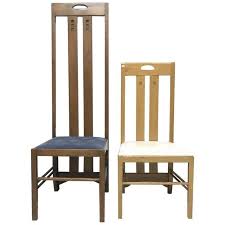 4 Custom Made Arts And Crafts Oak Chairs In The Style Of Charles Rennie Mackintosh Charles Rennie Mackintosh Antique Dining Room Chairs Oak Chair