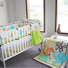 Shop for baby crib bedding monkey online at target. 2016 Year Baby Bedding Set 3d Elephants Monkeys Tigers Baby Crib Bedding Set Include Quilt Skirt Bumper Fitted Urine Bag A 1 From Xfgo 88 45 Dhgate Com