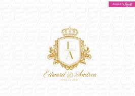 Royal Logo Crown Logo Royal Wedding Logo Wedding Logo Etsy Wedding Crest Custom Wedding Monogram Wedding Logos