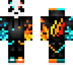 Minecraft logo png you can download 34 free minecraft logo png images. Fire Water Panda With Preston Fire Logo On The Back Minecraft Skin