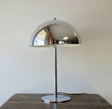 Midcentury Chrome Mushroom Table Lamp Etsy Table Lamp Lamp Mushroom Lamp