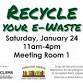 Free e waste collection event