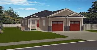 Plan 2008702 Side By Side Two Bedroom Duplex By Edesignsplans Ca This Duplex Design Has A Single Car Attached Duplex Floor Plans Duplex Design Duplex Plans