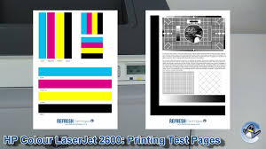 A printer status report prints. Hp Colour Laserjet 2600n How To Print A Quality Test Page Youtube