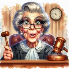 Funny Grandma Judge Clipart: Watercolor Court Illustrations (digital  Download)