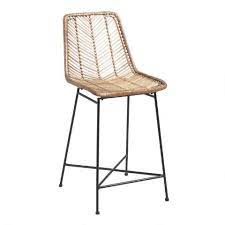 The colter counter stool is understated italian contemporary design at its best. Natural Wicker Loren Counter Stool World Market