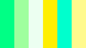 Named after similarly colored fruits, mhoneydew and mbanana both emit fluorescence in the yellow spectral region. Neon Mint And Yellow Color Scheme Bright Schemecolor Com