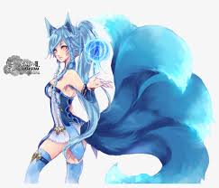 The weight of the your ring depends on your size we make you can order stones in the eyes of natural stones (citrine, amethyst, garnet, tsavorite, hydrothermal sapphire, topaz, rock crystal, spinel). Blue Hair Anime Fox Girl Transparent Png 1019x784 Free Download On Nicepng