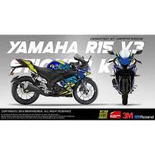 The situation gets difficult for those who view from the side as the motorcycle has the typical pulsar tank and taillight while the fairing and headlight claims an r15. Vinyl Yamaha R15 V3 Wolf Edition Graphic Sticker Rs 1200 Set Id 21914614497