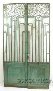 French Art Deco Iron Gates Pair Art Deco Door Art Deco Doors French Art Deco