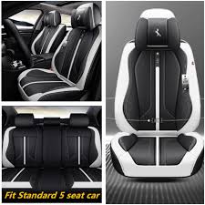 Black And White Car Seat Covers Ad Ebay Car Front Seat Cover Cushion 6d Surround Breathable Luxury Microfiber Leather Leather Car Seat Covers Leather Car Seats Car Seats