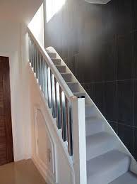 See more ideas about stair railing, railing design, banister rails. Scala Brushed Chrome White Painted Staircase Landing Stairparts Kit Painted Staircases Staircase Landing Staircase