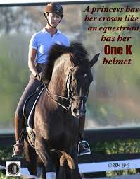 We Love This Photo Of International Dressage Rider And Trainer Jessica Jo Tate Wearing Her One K Helmet To View The R Horse Riding Helmets Horses Horse Quotes