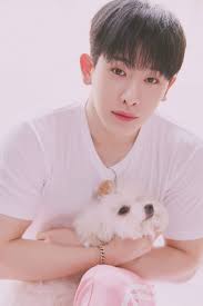 Monsta X Cutely Cradles Puppies In Still Images For Monsta X S Puppy Days Variety Show Monsta X Wonho Monsta X Puppy Day