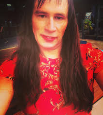 Out and about lady in red