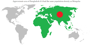 It is the largest of four constituent countries of the kingdom of the netherlands. If Bangladesh Had The Same Population But With The Population Density Of Mongolia It Would Be Approximately The Size Of Africa Asia An Mongolia Africa Asia