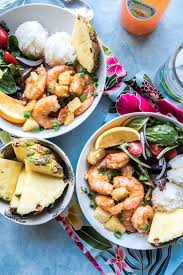 Spicy Hawaiian Garlic Shrimp Bowl With Pineapple