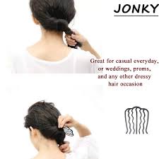 Long layers are cut into the same shape, adding depth and showing off gorgeous yet subtle highlights and low lights. Buy Jonky Vintage Alloy Paint U Shape Black Hair Side Combs Hair Tools For Hairstyle Hair Accessories Hair Side Combs Updo Combs Work Party Gifts For Women And Girls Black Online In