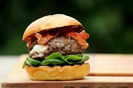 Juicy Burrata Cheese Stuffed Burgers With Smokey Bacon Recipe Bacon Burger Food Burger