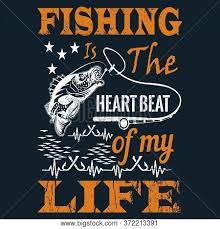 This is my new fishing t shirt design. Fishing Heartbeat My Vector Photo Free Trial Bigstock