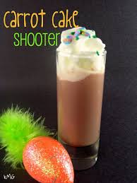 Birthday Cake Shot Recipe With Frangelico Carrot Cake Shooter Recipe Carrot Cake Cake Shooters Yummy Drinks