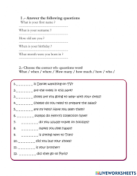 In this language arts worksheet your child learns the best words to start questions. Review Wh Questions Dates And Numbers Worksheet