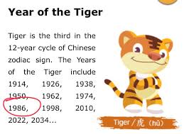 ë¦° On Twitter 1986 Chinese Zodiac Is Fire Tiger