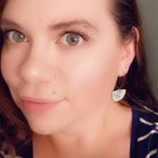 Little Half Moon Earrings With Black and White Doodles