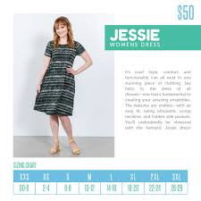 Lularoes New Jessie Womens Dress Size Chart Xxs 3xl In