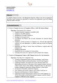 best company secretary resume (page 1