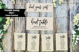 Printable Seating Chart Wedding Seating Chart Editable Table Numbers Instant Download Pdf Wlp369