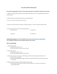 Are the outermost electrons, and are the ones involved in. Ioniccovalentworksheet