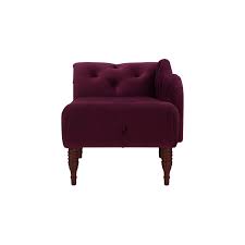 Great savings & free delivery / collection on many items. Brika Home Tufted Roll Arm Chaise Lounge In Burgundy Walmart Com Walmart Com