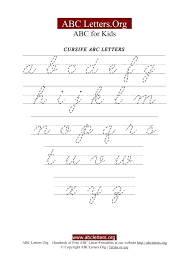 There is one printable letter tracing worksheet for every letter of the alphabet. Printable Cursive Letter Tracing Chart Lowercase Letters Org Alphabet Pdf Sumnermuseumdc Org
