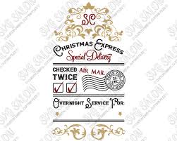 Download Santa Sack Christmas Express Special Delivery Custom Diy Vinyl Bag Decal Cutting File Printable Clipart In PSD Mockup Templates