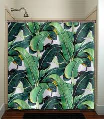Tropical Jungle Shower Curtain Banana Leaf Shower Curtain Tropical Bathroom Bathroom Themes