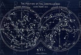 Constellations Stars Chart Antique Celestial Print Vintage Etsy Constellations Celestial Chart Star Chart