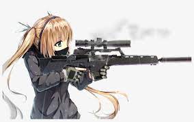 785613346previewsniper2 Anime Cool Girl With Gun Png Image Transparent Png Free Download On Seekpng