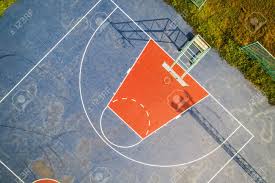 Birds eye view tennis court. Aerial View Top View Bird Eye View Of School College With Basketball Stock Photo Picture And Royalty Free Image Image 125370445