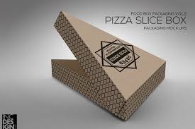Pizza Slice Box Packaging Mockup Pizza Box Design Food Box Packaging Pizza Slice