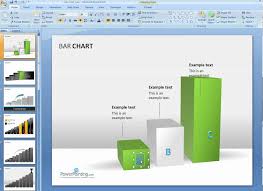 how to change the height width and depth in bar chart in powerpoint