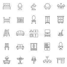 Include them anyway you like—svgs, svg sprite, or web fonts. Furniture And Home Decor Icon Set Stock Vector Illustration Of Home Decor 79444698