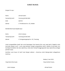 Yang bertanda tangan di bawah ini Contoh Surat Kuasa Pengambilan Ijazah Download Suratresmi Com