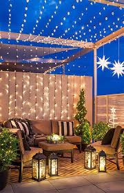White Christmas Lights Backyard Simple Decoration Ideas Interior Design Home Design Decora Small Outdoor Spaces Apartment Patio Decor Outdoor Space Design