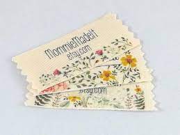 Organic Cotton Twill Ribbon Labels Customized With Watercolor Etsy Custom Fabric Labels Fabric Labels Custom Clothing Labels