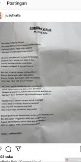 Berdasarkan latar belakang yang telah dikemukakan di atas, permasalahan penelitian ini dapat dirumuskan sebagai berikut. Jk Tulis Puisi Soal Covid 19 Antara News Jambi