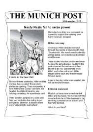 In this game, the children must spot for example, say 'the brave teenager' or 'the sixth form pupil at redgrave school' or perhaps even 'the. Munich Putsch Newspaper Article Worksheet