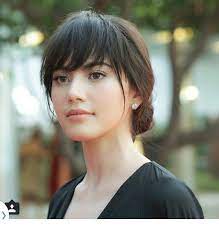 Low Bun And Bangs Hairstyles With Bangs Hairstyle Short Hair Styles